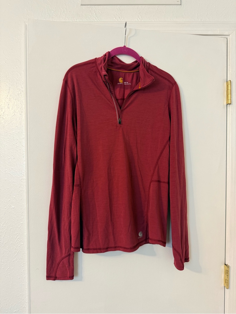 Carhartt Maroon Quarter-Zip Performance Sweater